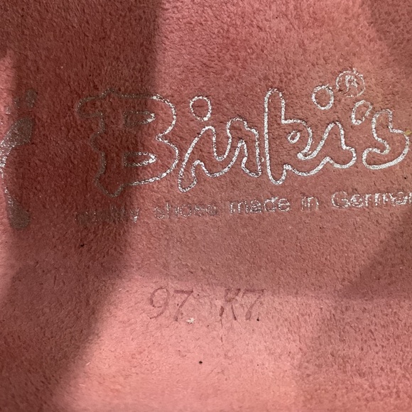 Birkis by BIRKENSTOCK Aziza Pink and White Striped Sandals - Picture 7 of 10